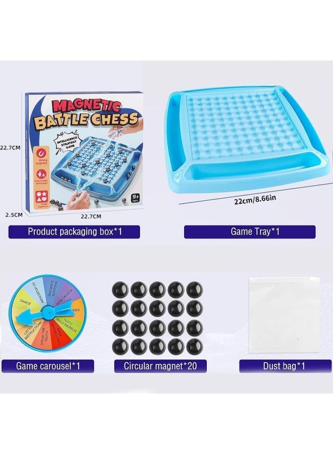 Magnetic Battle Chess & Puzzle Checkers Game – Family Tabletop Strategy Game - Image 2